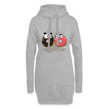 Drôle de nourriture Food Foody cadeau de donut - Sweat-shirt à capuche long Femme - gris chiné - Devant
