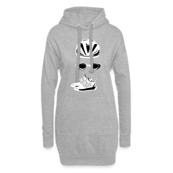 Triathlon - Hoodie-Kleid - Grau meliert - Vorne