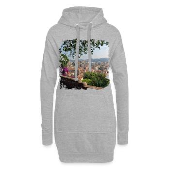 Cannes an der Cote d' Azur - Hoodie-Kleid - Grau meliert - Vorne