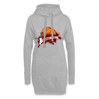 basketball - Hoodie-Kleid - Grau meliert - Vorne