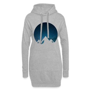 Montagne montagnes randonnée escalade alpines alpinisme - Sweat-shirt à capuche long Femme - gris chiné - Devant