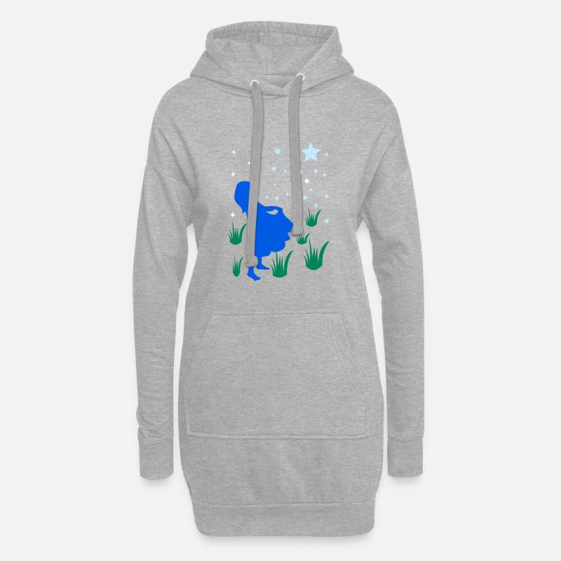 Sterntaler Silhouette - Hoodie-Kleid - Grau meliert