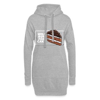 Gâteau Foodie Course pour gâteau Sport Blanc Drôle - Sweat-shirt à capuche long Femme - gris chiné - Devant