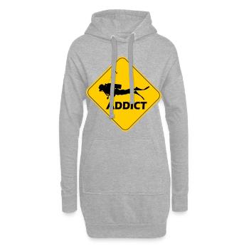Taucher tauchen schnorcheln Geschenk idee - Hoodie-Kleid - Grau meliert - Vorne