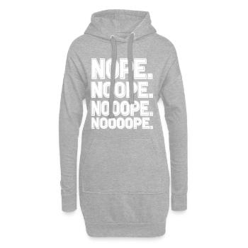NOPE NOOPE NOOOPE NOOOOPE - Hoodie-Kleid - Grau meliert - Vorne