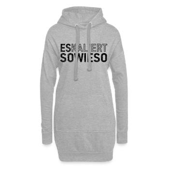 Il échappe quand même - Sweat-shirt à capuche long Femme - gris chiné - Devant