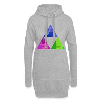 comic - Hoodie Dress - heather grey - Front