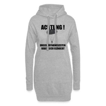 Fallschirm springen geänderte Öffnungszeiten - Hoodie-Kleid - Grau meliert - Vorne