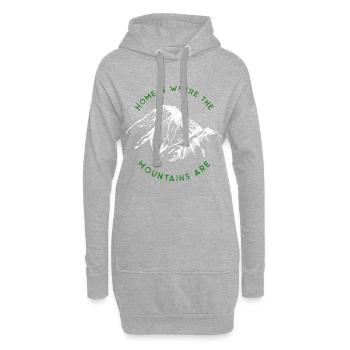 montagnes montagnes en plein air - Sweat-shirt à capuche long Femme - gris chiné - Devant