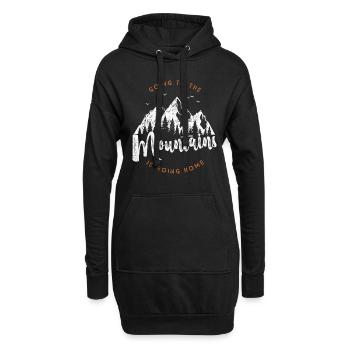 Les montagnes à la maison - Sweat-shirt à capuche long Femme - noir - Devant