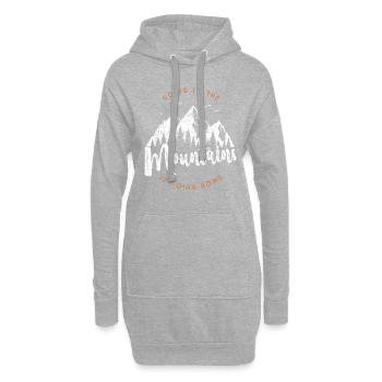 Die Berge zuhause - Hoodie-Kleid - Grau meliert - Vorne