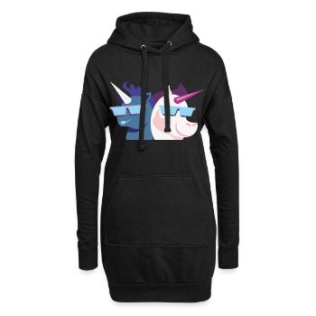 Équipe de bandes dessinées Licorne - Sweat-shirt à capuche long Femme - noir - Devant