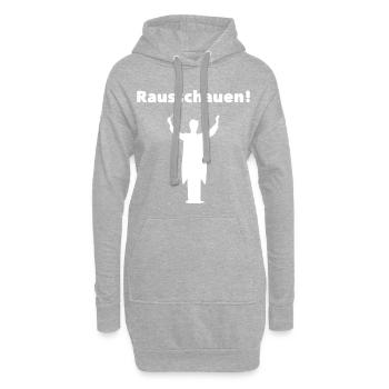 Rausschauen Dirigent - Hoodie-Kleid - Grau meliert - Vorne