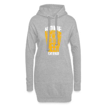 bier brauer spruch - Hoodie-Kleid - Grau meliert - Vorne