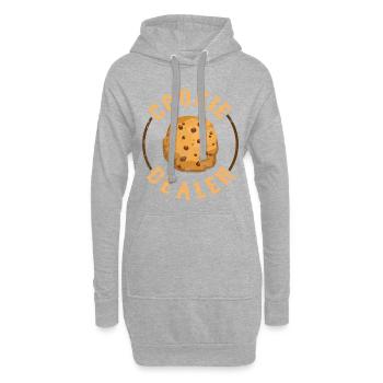 Keks händler - Hoodie-Kleid - Grau meliert - Vorne