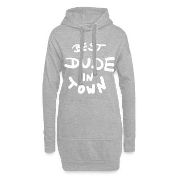 Bester Dude Stadt - Hoodie-Kleid - Grau meliert - Vorne