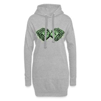 Lot d'argent - Sweat-shirt à capuche long Femme - gris chiné - Devant