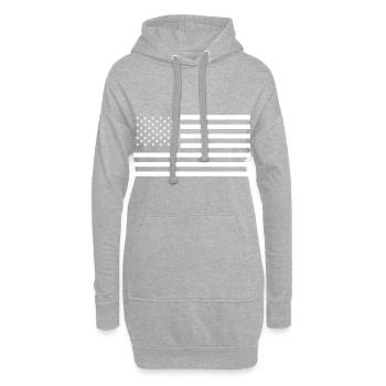 USA America flag États-Unis d'Amérique - Sweat-shirt à capuche long Femme - gris chiné - Devant