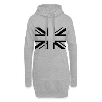 Großbritannien Flagge England cool Irland Scotland - Hoodie-Kleid - Grau meliert - Vorne