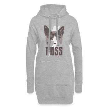 Cats portrait - Hoodie Dress - heather grey - Front