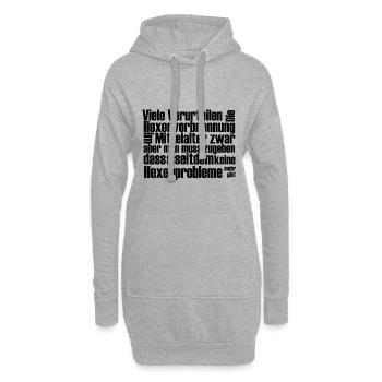 Mittelalter Spruch Hexen zauber - Hoodie-Kleid - Grau meliert - Vorne