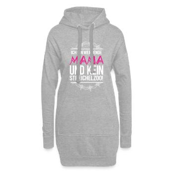 Schwangerschafts Shirts / Schwangerschafts Sprüche - Hoodie-Kleid - Grau meliert - Vorne