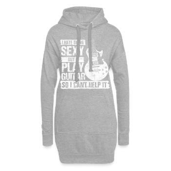 gitarre musik spruch - Hoodie-Kleid - Grau meliert - Vorne