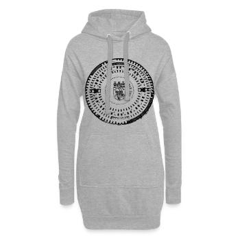 Bad Ems Burg Pferd Gulli Gully Geschenk Reiter - Hoodie-Kleid - Grau meliert - Vorne