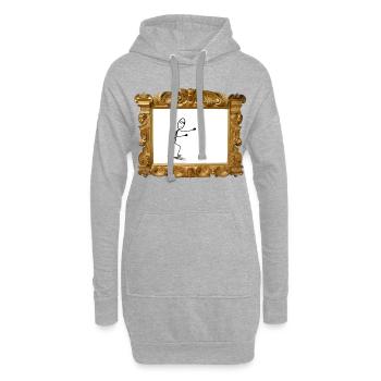 Kunst - Hoodie-Kleid - Grau meliert - Vorne