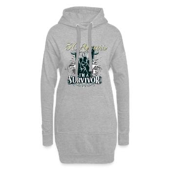 Rocker - 50ème anniversaire - Sweat-shirt à capuche long Femme - gris chiné - Devant