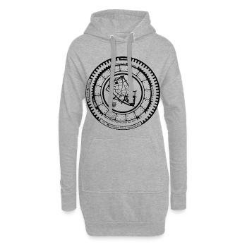Oldenburg Gully Gulli couvercle d’égout cadeau - Sweat-shirt à capuche long Femme - gris chiné - Devant