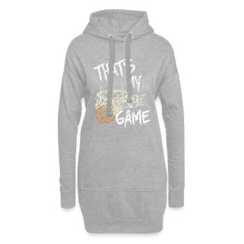 Basketball mon jeu - Sweat-shirt à capuche long Femme - gris chiné - Devant