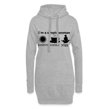 YOGA - Frau Geschenk - Hoodie-Kleid - Grau meliert - Vorne