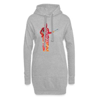 Mathelehrer - Hoodie-Kleid - Grau meliert - Vorne
