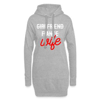 femme dit - Sweat-shirt à capuche long Femme - gris chiné - Devant