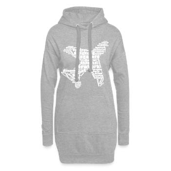 Villes du monde Voyage - Sweat-shirt à capuche long Femme - gris chiné - Devant