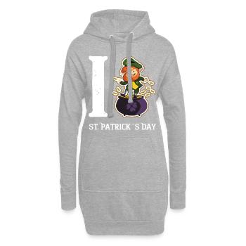 Kobold st patricks day - Hoodie-Kleid - Grau meliert - Vorne