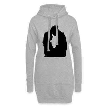 Love - Hoodie-Kleid - Grau meliert - Vorne
