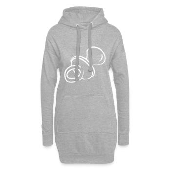 Bébé sucette sucette enfant ballot - Sweat-shirt à capuche long Femme - gris chiné - Devant