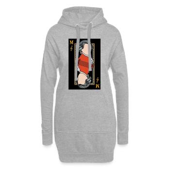 Mozart Spielkarte Musik Note Schwarz Cool Geschenk - Hoodie-Kleid - Grau meliert - Vorne