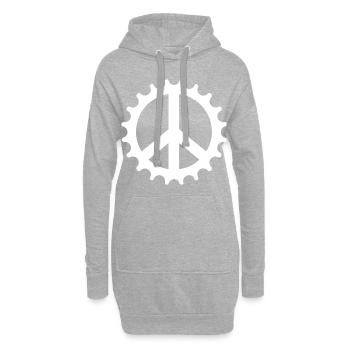 Kettenblatt Ritzel Zahnkranz Fahrrad Bike Geschenk - Hoodie-Kleid - Grau meliert - Vorne