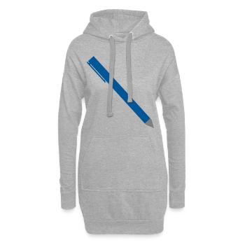 Stylo Writer - Sweat-shirt à capuche long Femme - gris chiné - Devant