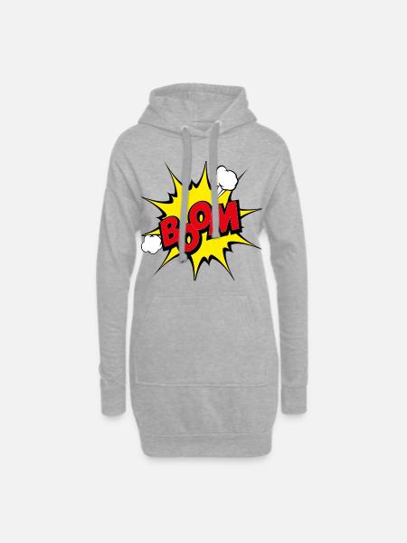 Boom - Hoodie-Kleid - Grau meliert