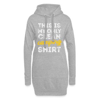 Tente de camping camping drôle - Sweat-shirt à capuche long Femme - gris chiné - Devant