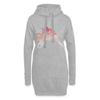 Vélo BMX - Sweat-shirt à capuche long Femme - gris chiné - Devant