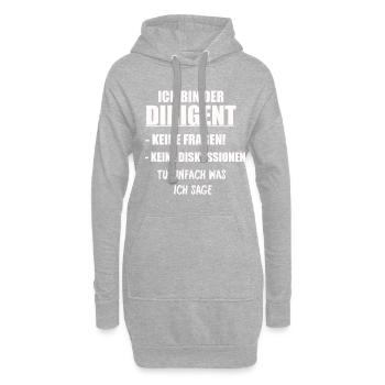 ICH BIN DER DIRIGENT - Hoodie-Kleid - Grau meliert - Vorne