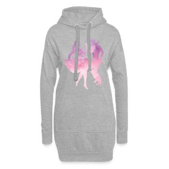 Salsa danse Valse Jazz Rock Cadeau Cooles - Sweat-shirt à capuche long Femme - gris chiné - Devant