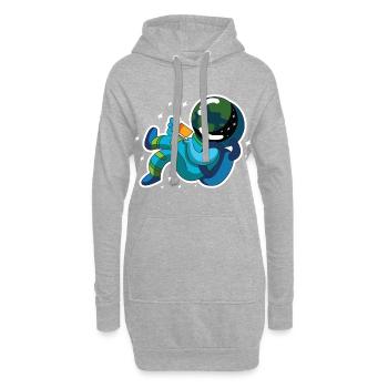 Astronaut kaffee - Hoodie-Kleid - Grau meliert - Vorne