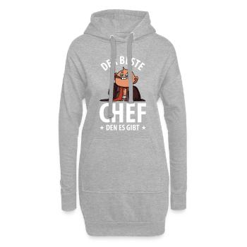 Der beste chef den es gibt baby - Hoodie-Kleid - Grau meliert - Vorne