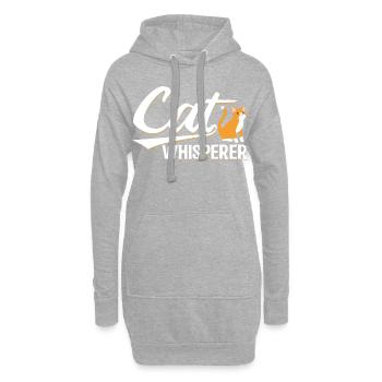 Chat chuchoteur Cadeau amusant - Sweat-shirt à capuche long Femme - gris chiné - Devant